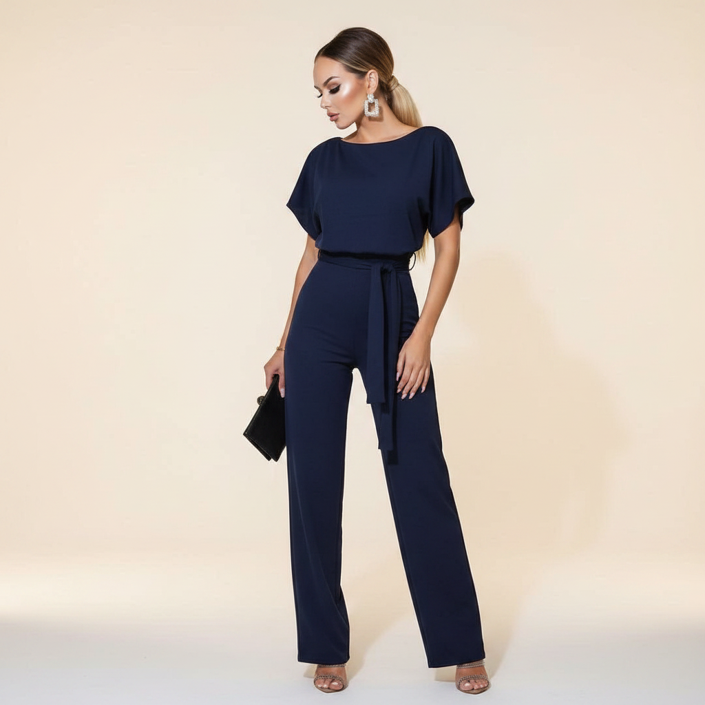 Clara - Eleganter Jumpsuit mit Gürtel
