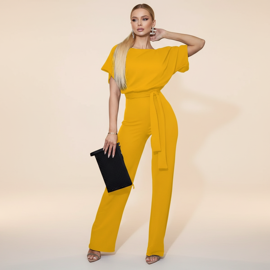 Clara - Eleganter Jumpsuit mit Gürtel