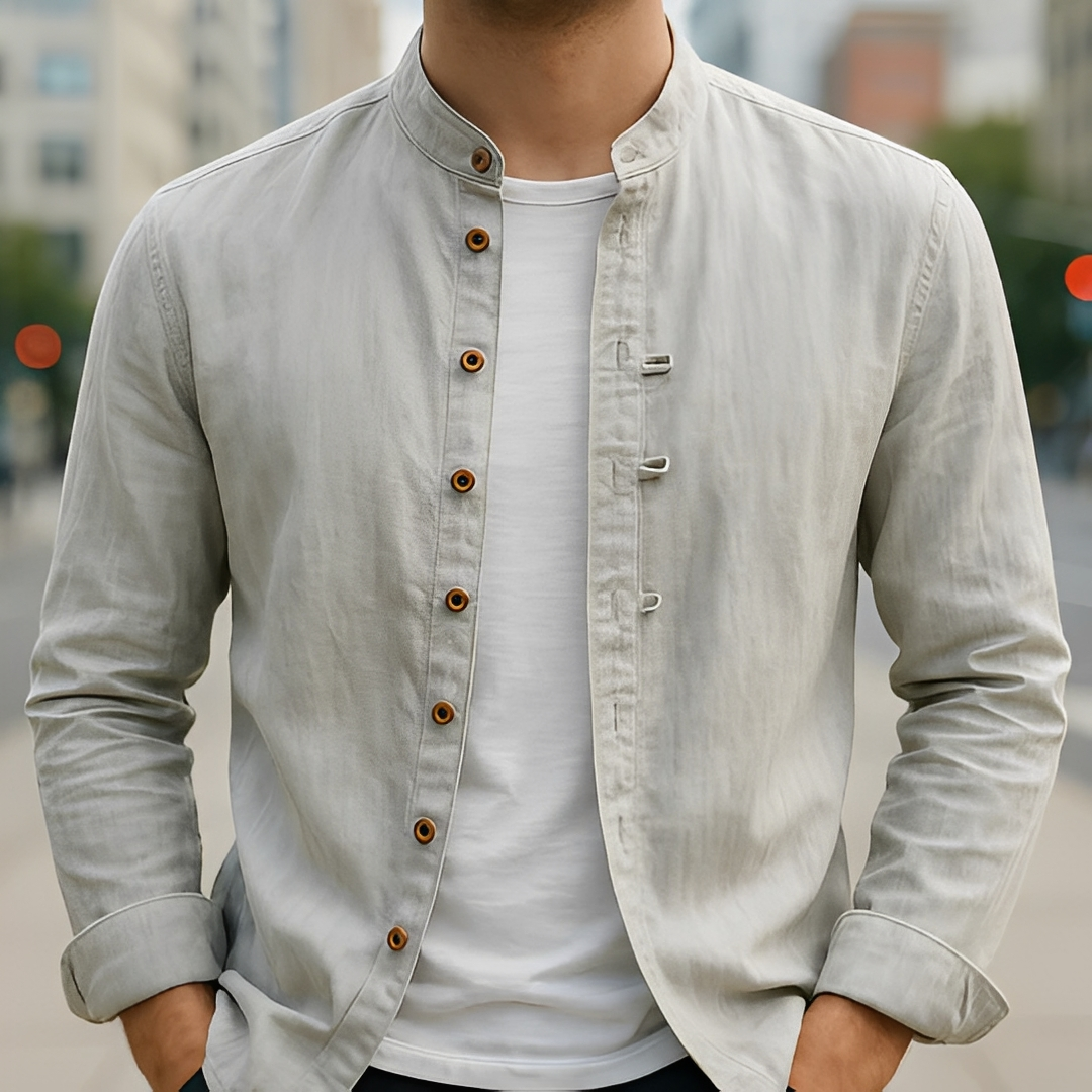 Aick - Sommerhemd für Herren im langen, modischen Design