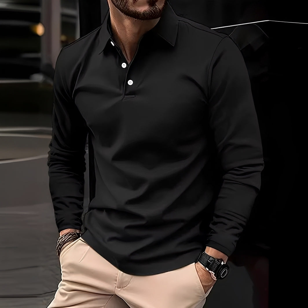 Conner – Langärmliges Poloshirt für Herren – Lässig & bequem