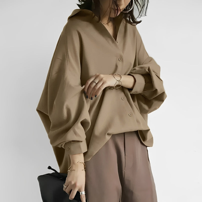 Clara- Lässige Oversized-Bluse