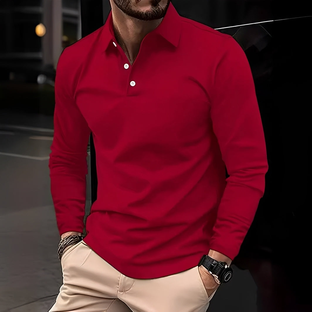 Conner – Langärmliges Poloshirt für Herren – Lässig & bequem