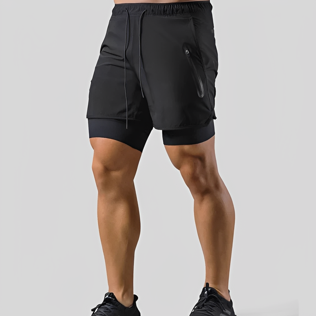 Steven - Herren Shorts - Doppellagig für sportliche Betätigungen