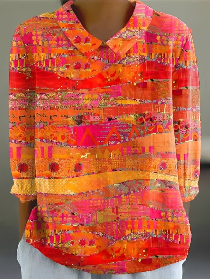 Cornelia- Stilvolles, locker sitzendes Shirt mit Print für Damen