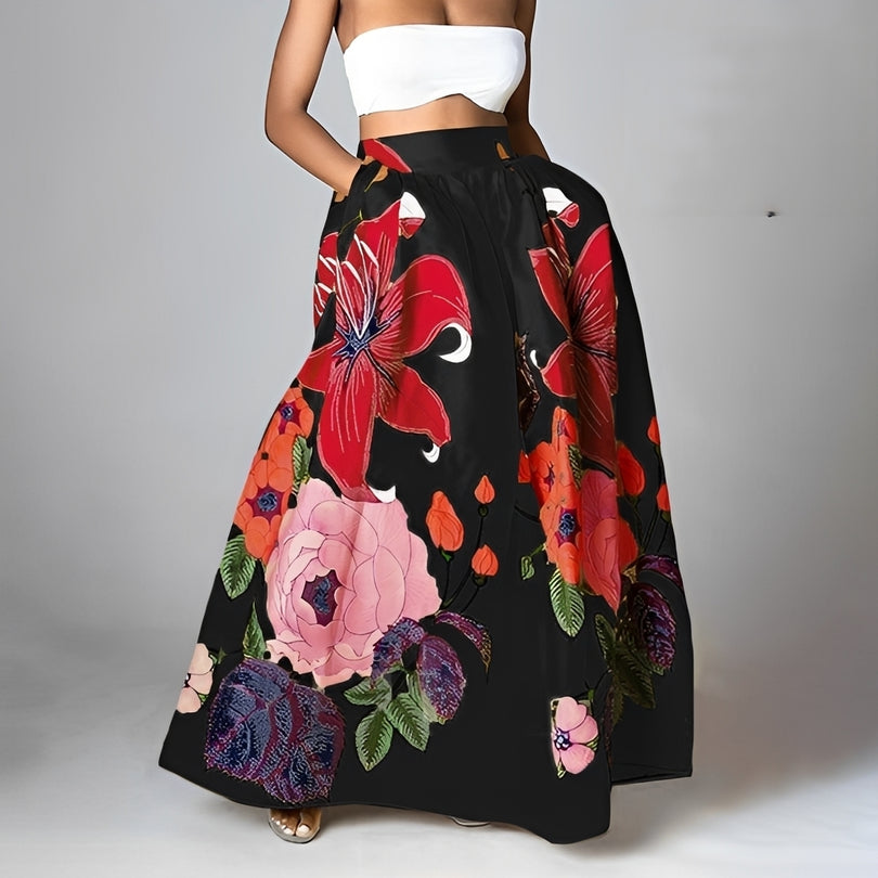 Marie - Stilvoller Boho-Rock mit hoher Taille für Damen
