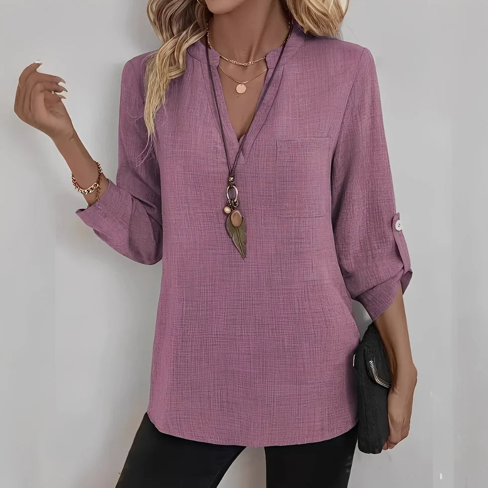 Vanessa - Moderne, legere Bluse mit V-Ausschnitt für Damen