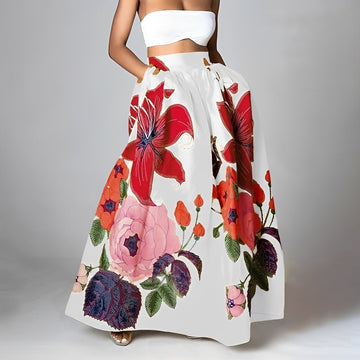 Marie - Stilvoller Boho-Rock mit hoher Taille für Damen