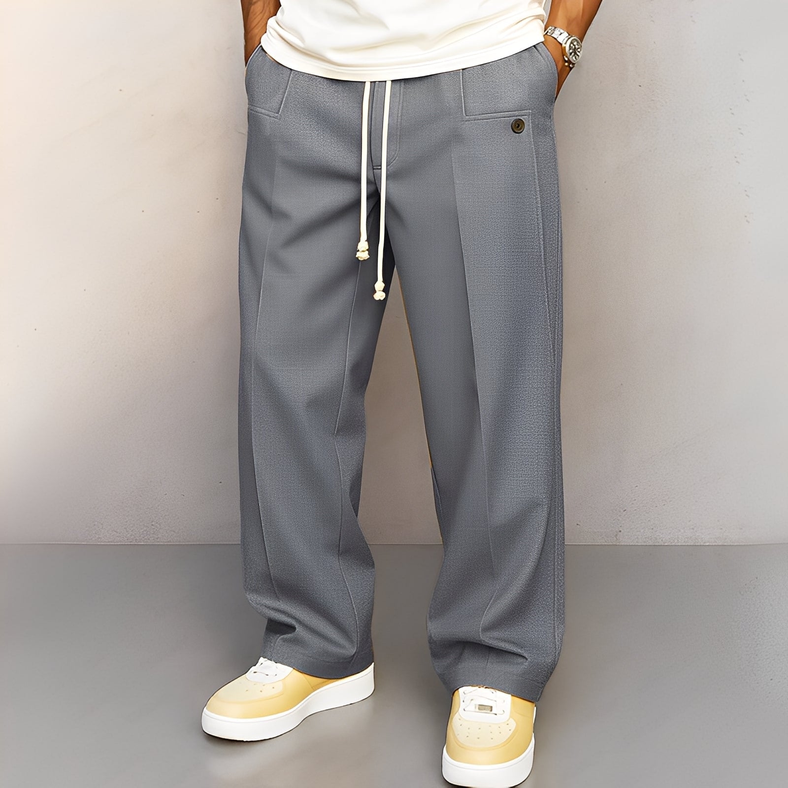 Henri - Locker sitzende Herrenhose mit Kordelzug