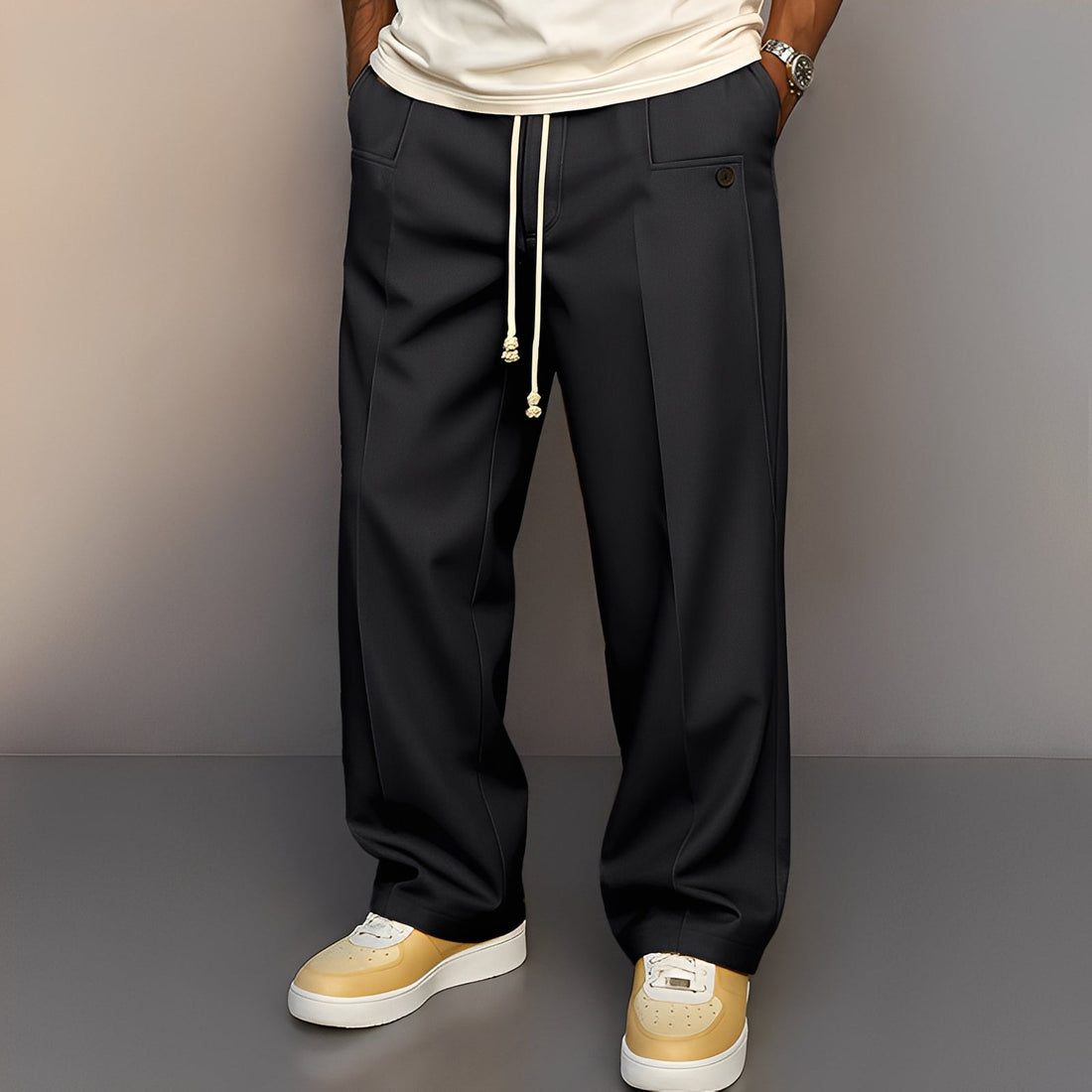 Henri - Locker sitzende Herrenhose mit Kordelzug