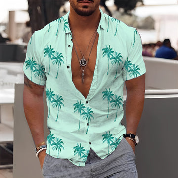 Hector - Stilvolles Hemd mit Palmenmuster für Herren