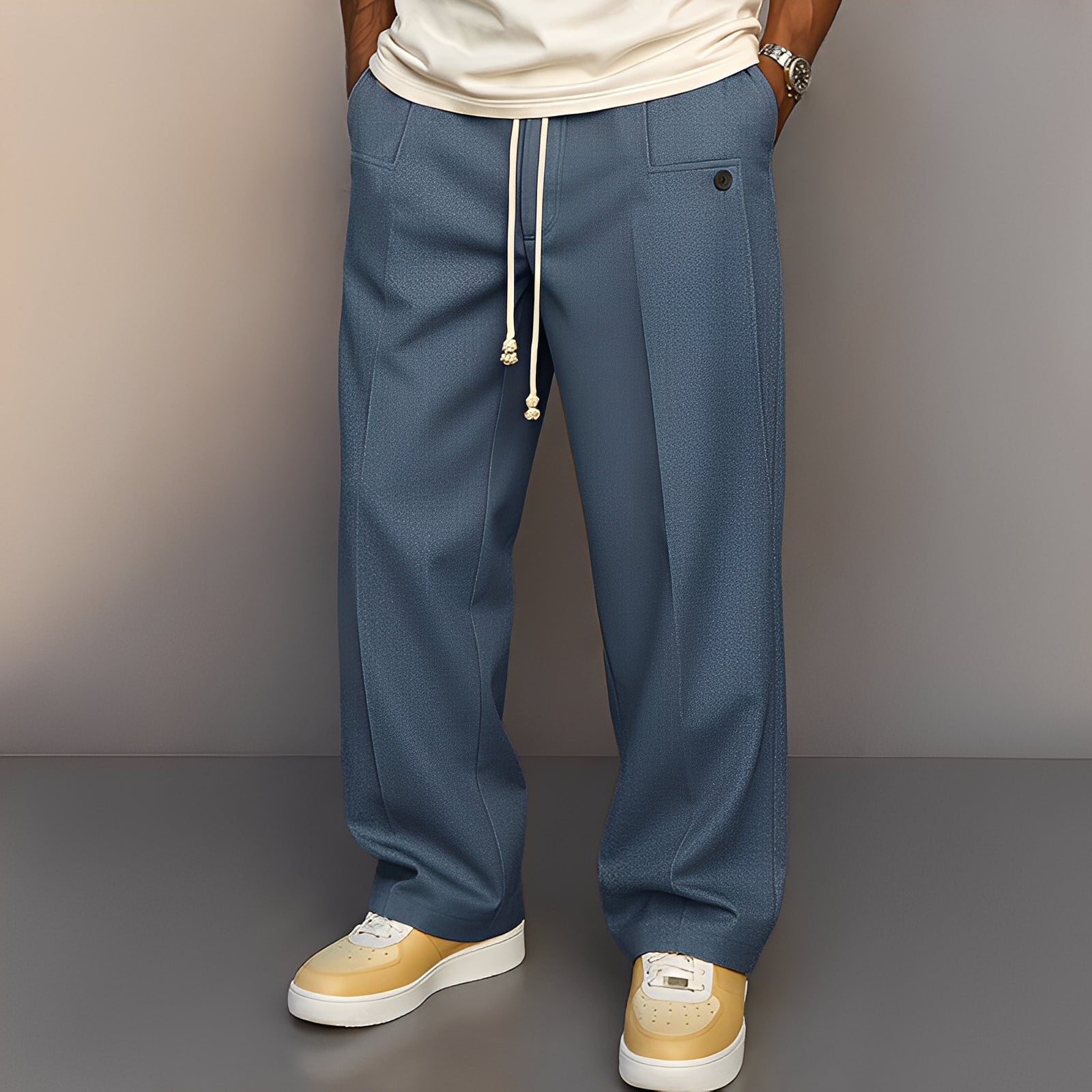 Henri - Locker sitzende Herrenhose mit Kordelzug