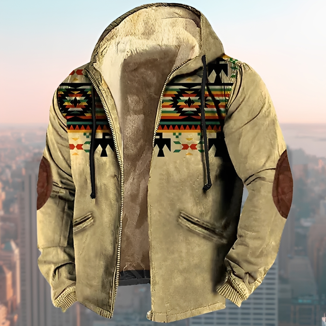 Laszlo - Hoodie-Jacke im Retro-Stil