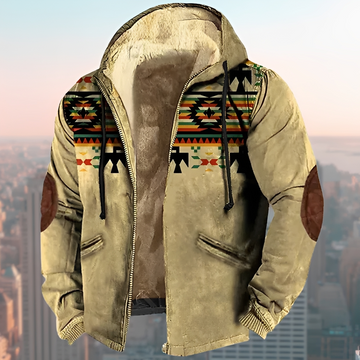 Laszlo - Hoodie-Jacke im Retro-Stil