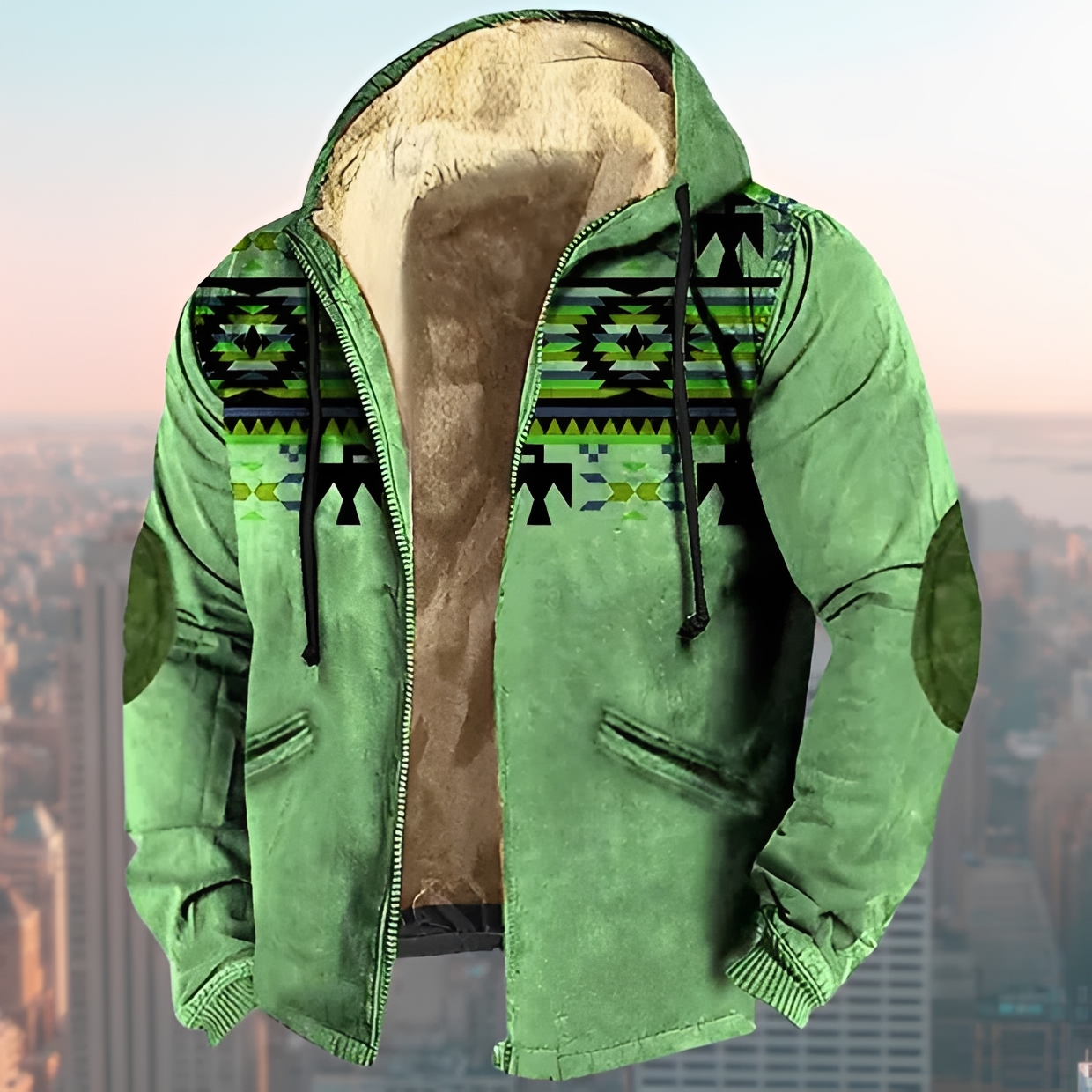 Laszlo - Hoodie-Jacke im Retro-Stil
