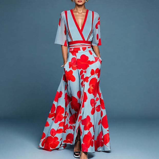 Ruby – Elegantes Maxikleid mit Blumenmuster