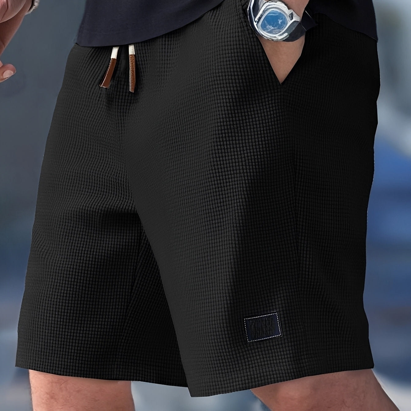 Justin - Lässige Waffel-Shorts