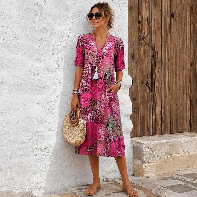 Heidi - Sommerkleid mit V-Ausschnitt