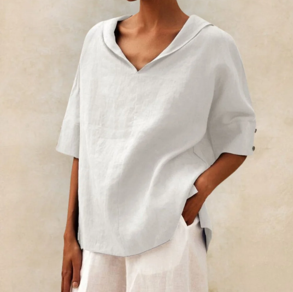 Mia – Damenbluse mit V-Ausschnitt und Elegantem Design