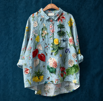 Viktoria - Stylische Bluse mit lockerem Schnitt und Blumenmuster