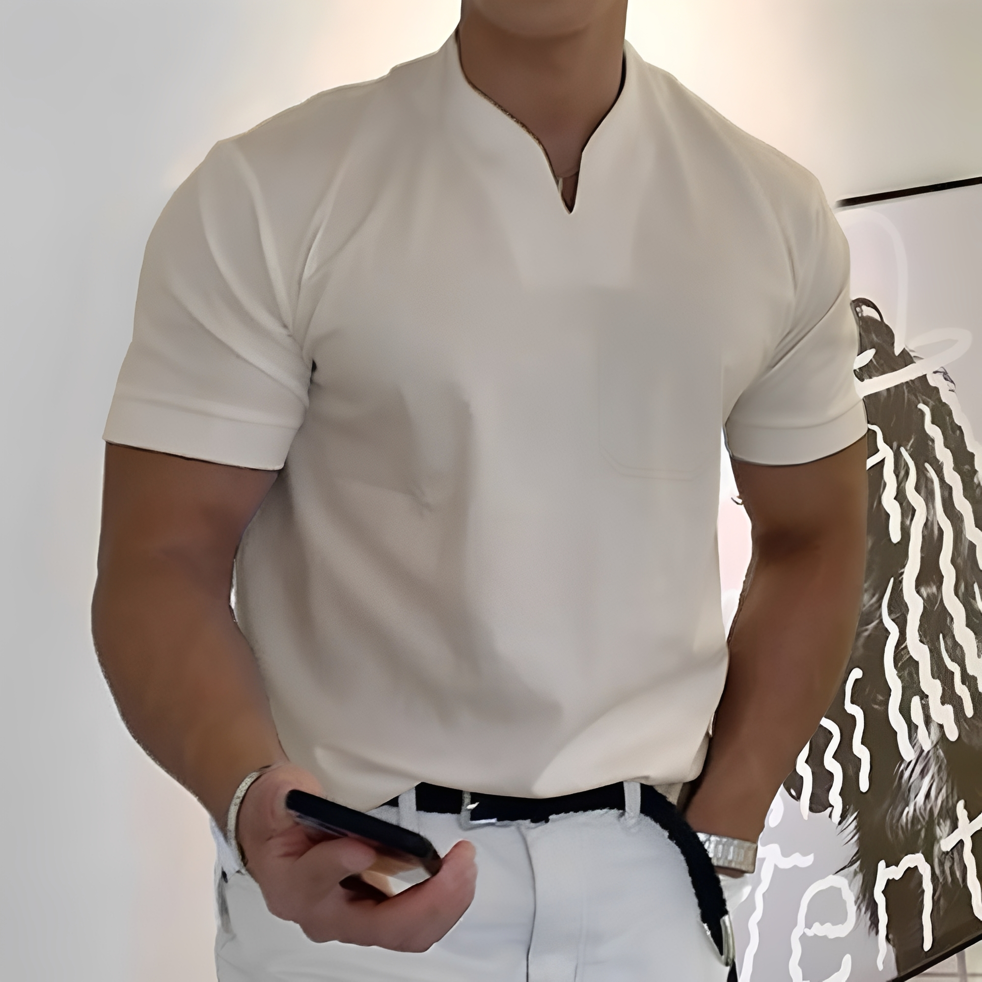 Joel - Lässiges Hemd mit Gummizug für Herren