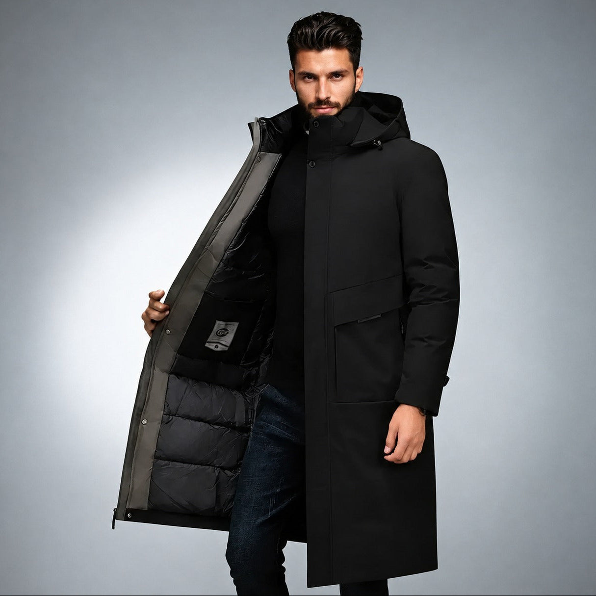 Viktor - Langer und warmer Mantel für den Winter