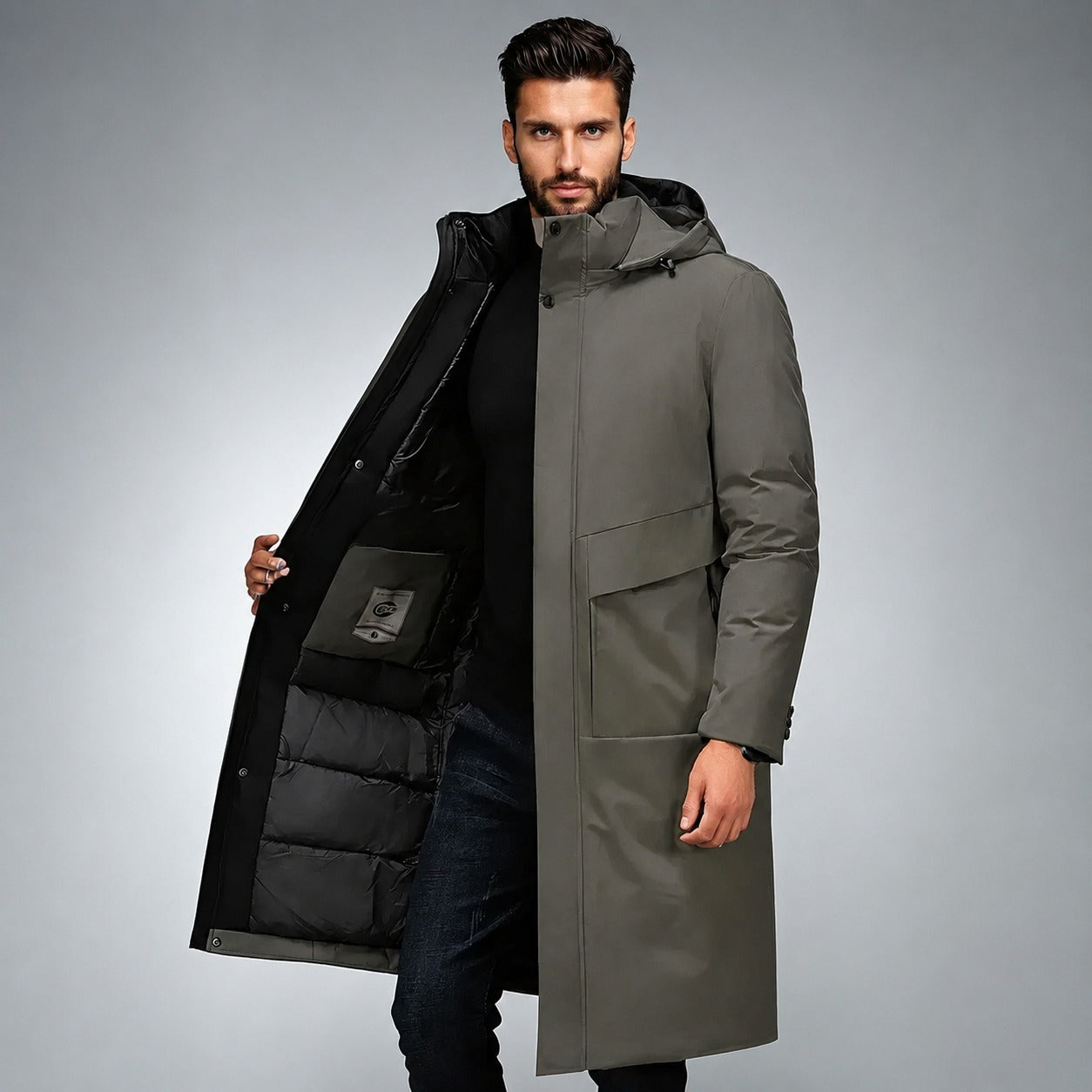 Viktor - Langer und warmer Mantel für den Winter