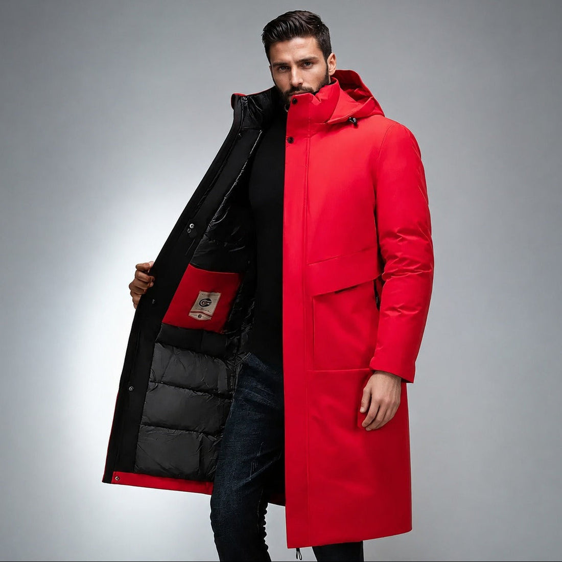 Viktor - Langer und warmer Mantel für den Winter