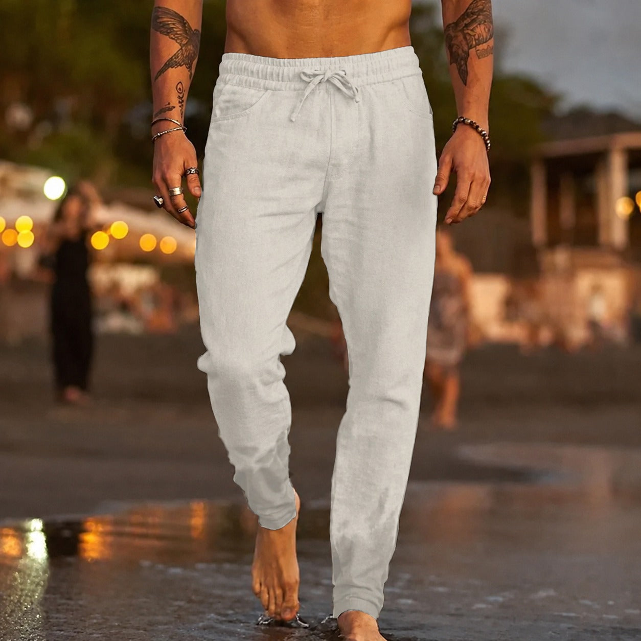 Leichte und lässige Herrenhose mit bequemem Sitz