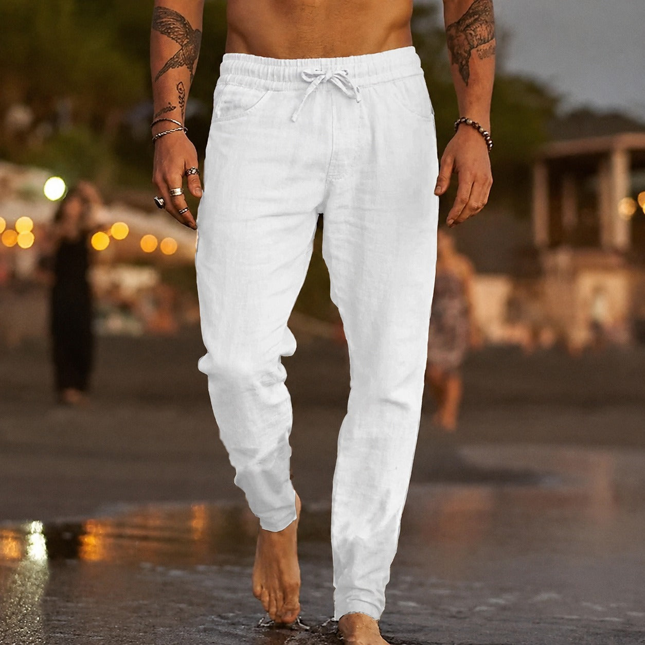 Leichte und lässige Herrenhose mit bequemem Sitz