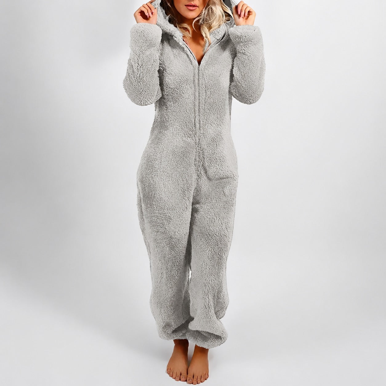 Victoria - Gemütlicher Kapuzen-Jumpsuit für Damen