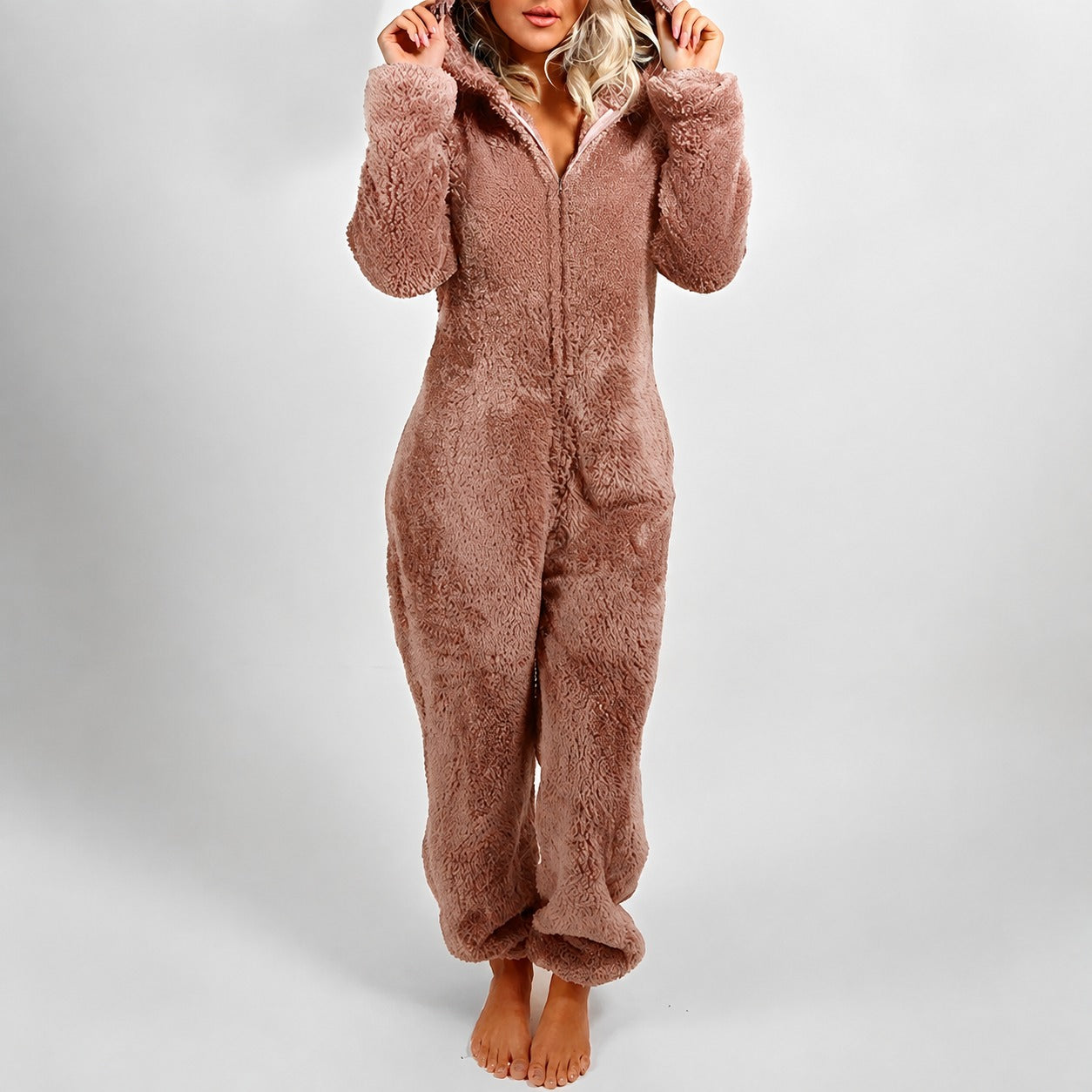 Victoria - Gemütlicher Kapuzen-Jumpsuit für Damen