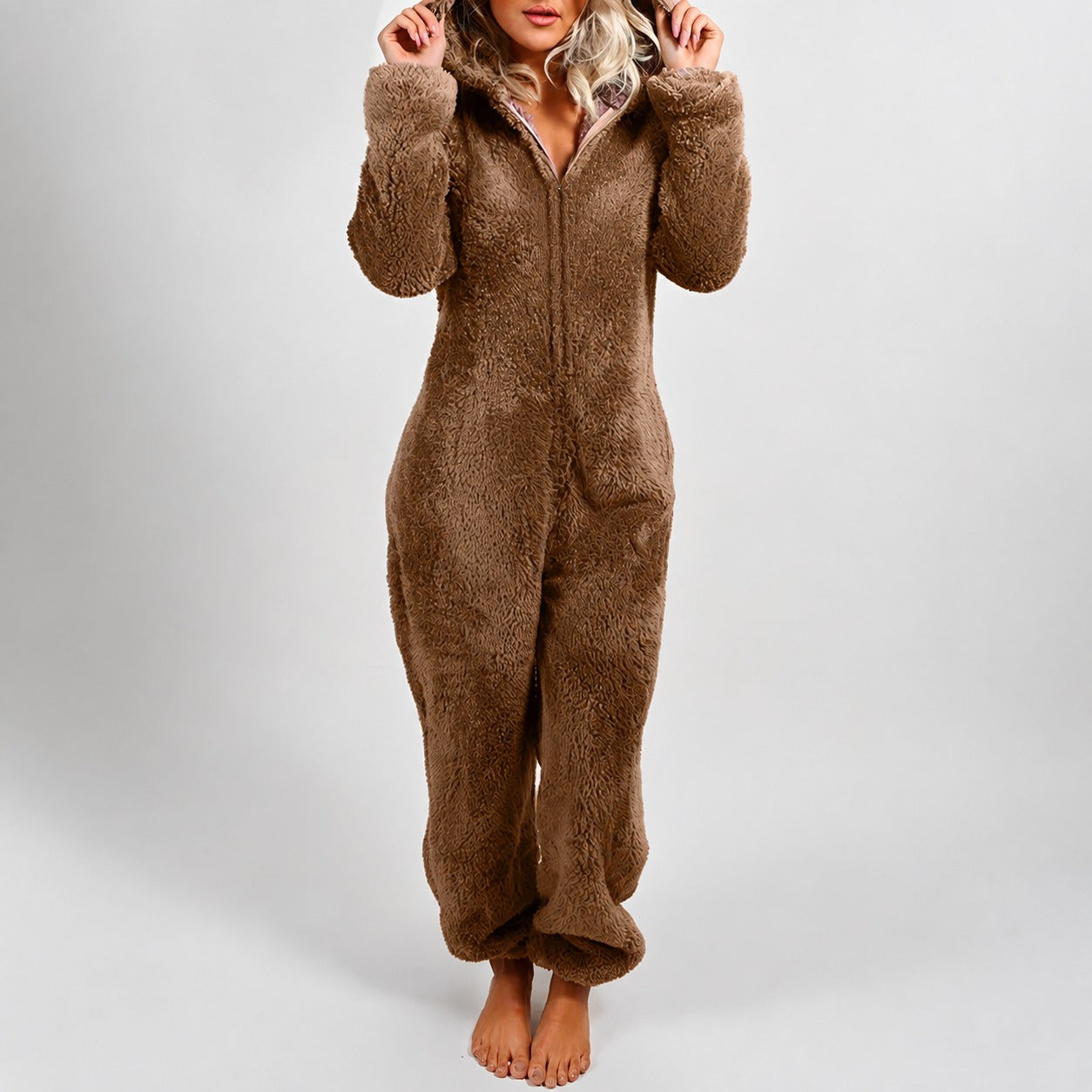 Victoria - Gemütlicher Kapuzen-Jumpsuit für Damen