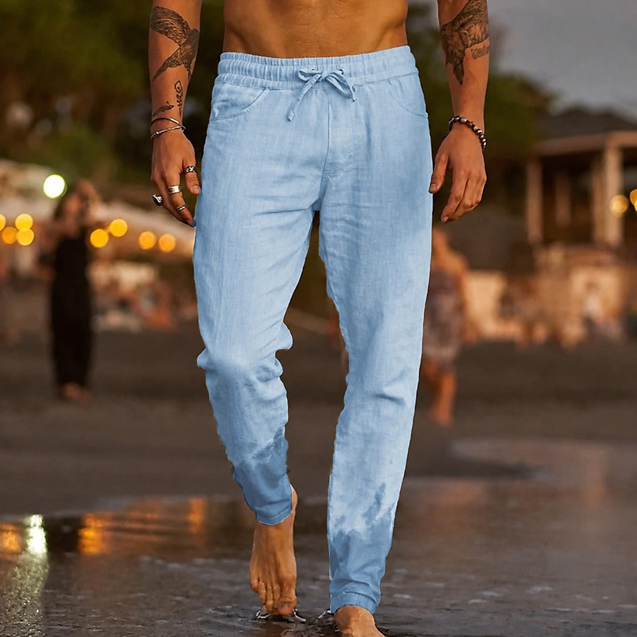 Leichte und lässige Herrenhose mit bequemem Sitz