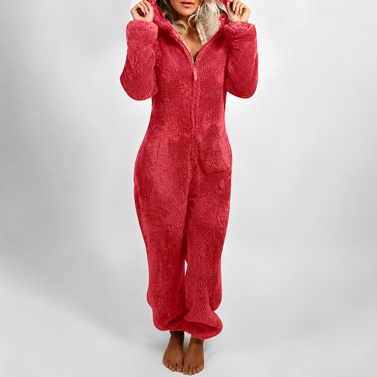 Victoria - Gemütlicher Kapuzen-Jumpsuit für Damen