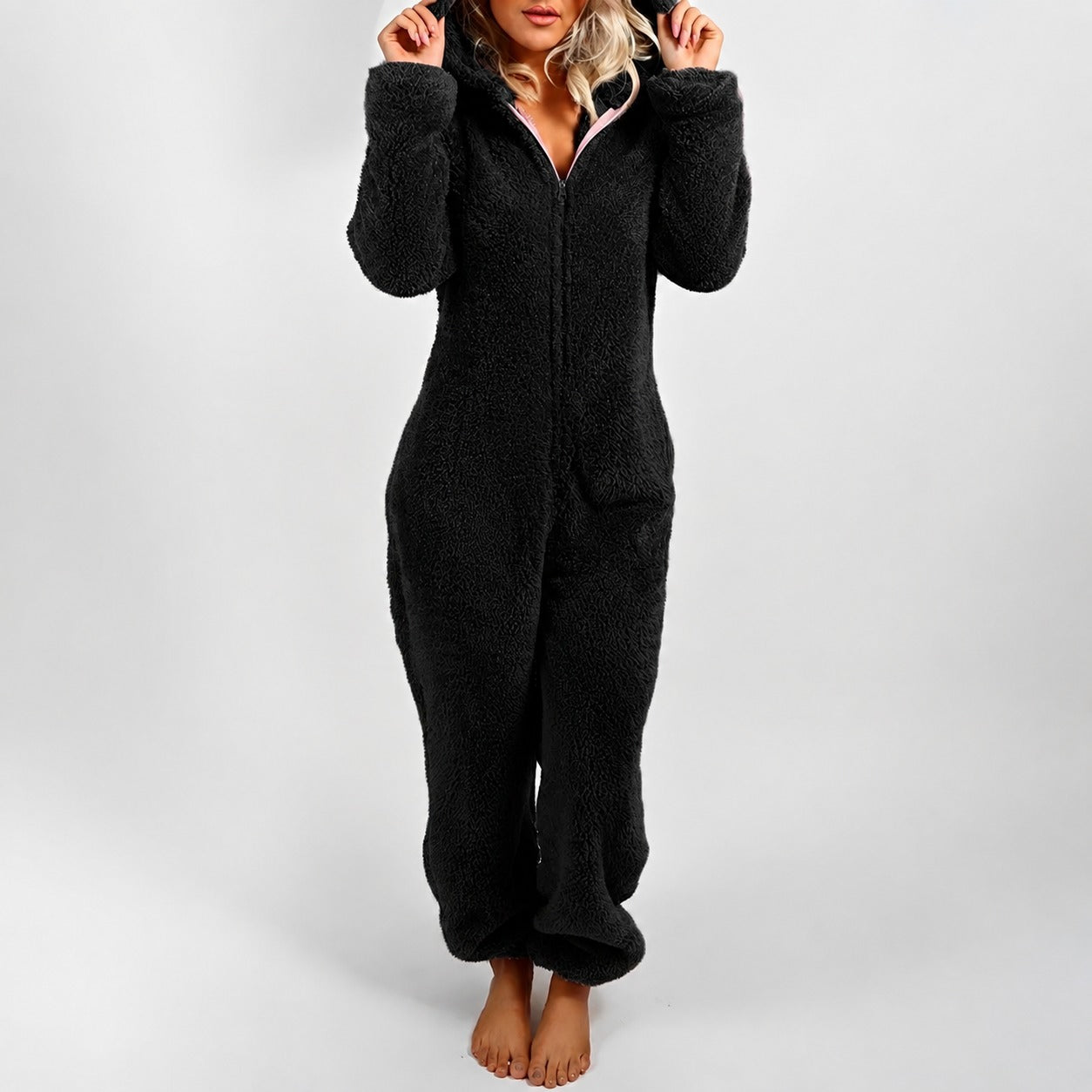 Victoria - Gemütlicher Kapuzen-Jumpsuit für Damen