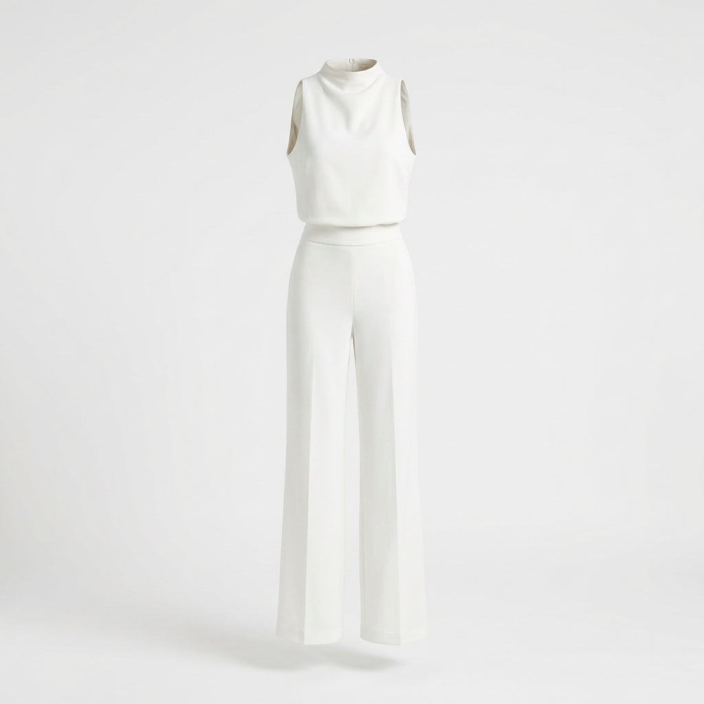 Paula - Ärmelloser Damen-Jumpsuit mit weitem Bein