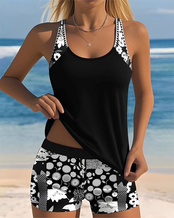 Alessia - Stilvolles Tankini-Badeanzug-Set mit Print für Damen