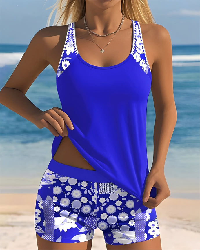 Alessia - Stilvolles Tankini-Badeanzug-Set mit Print für Damen