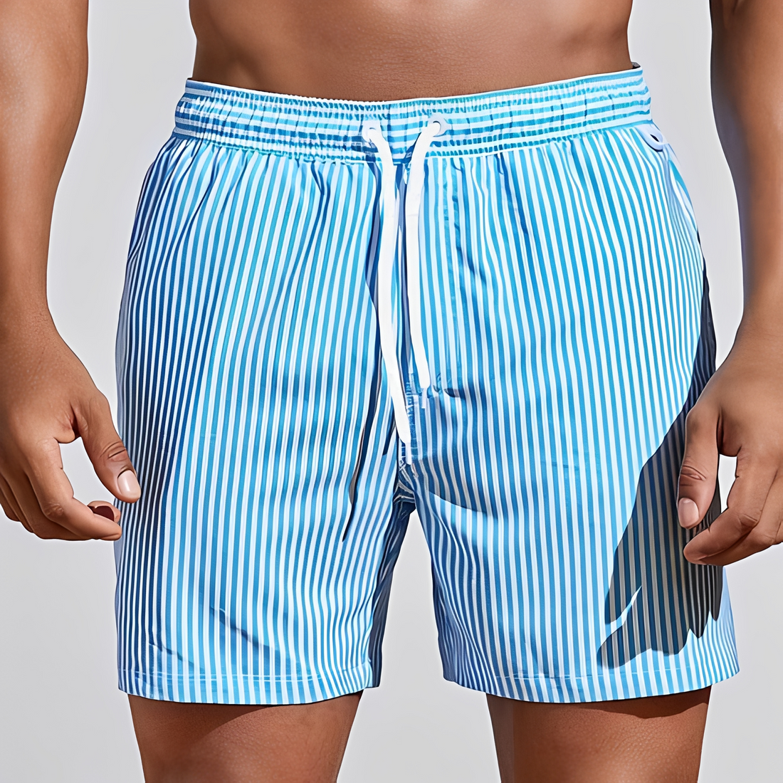 Jando - Kurze Sommerhose mit Streifen, legerer Schnitt für Herren