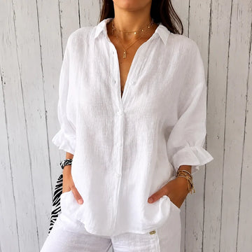 Nina - Zeitlos elegante Bluse mit Knopfleiste